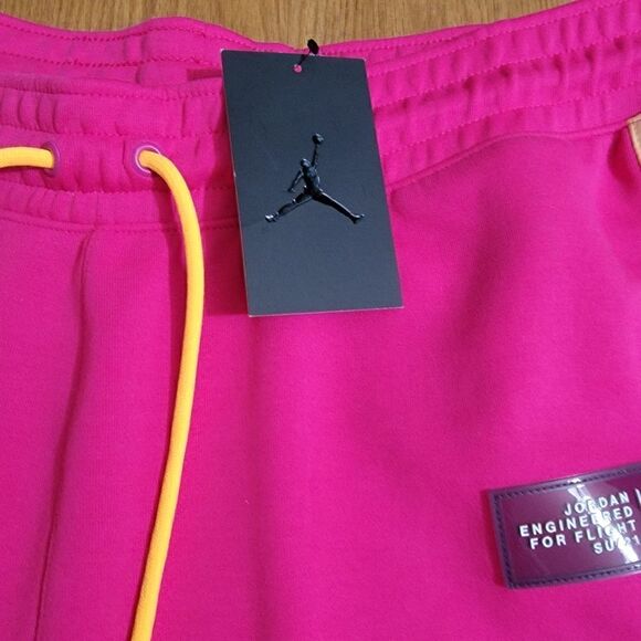 Air Jordan 1 3 4 11 13 23 Engineered Fleece Shorts Fireberry Citron Men's XL New - Picture 8 of 8